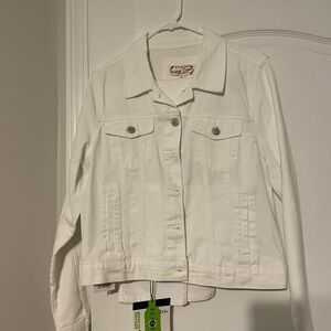 Brand new. Never worn. With tags. White Denim Jeans and Jacket